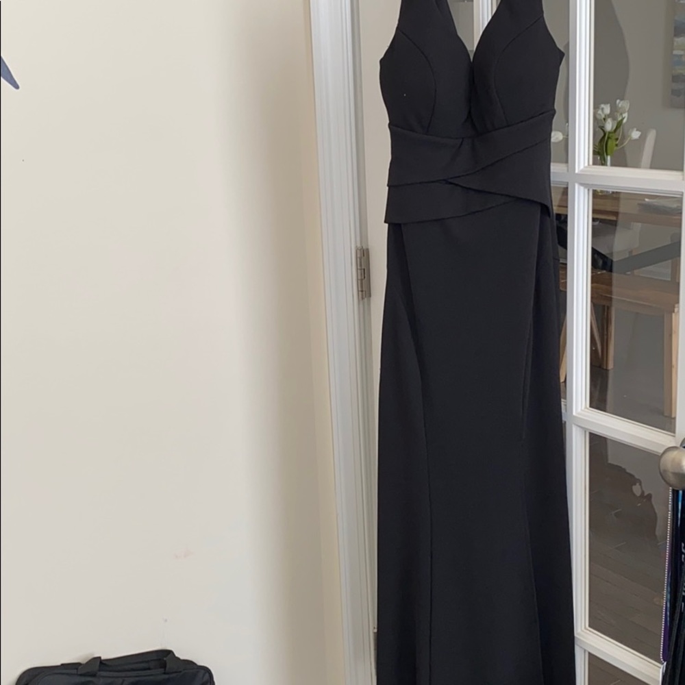 long black dress with slit